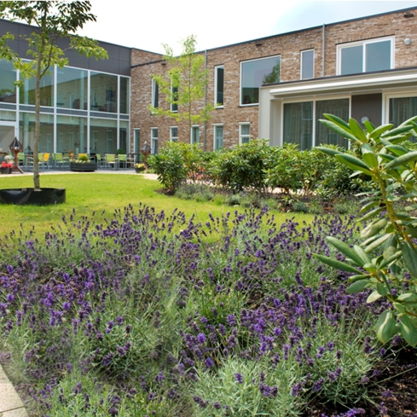 De binnentuin van Nicasius, een huis van Anna Ouderenzorg. De binnentuin van Nicasius, een huis van Anna Ouderenzorg.